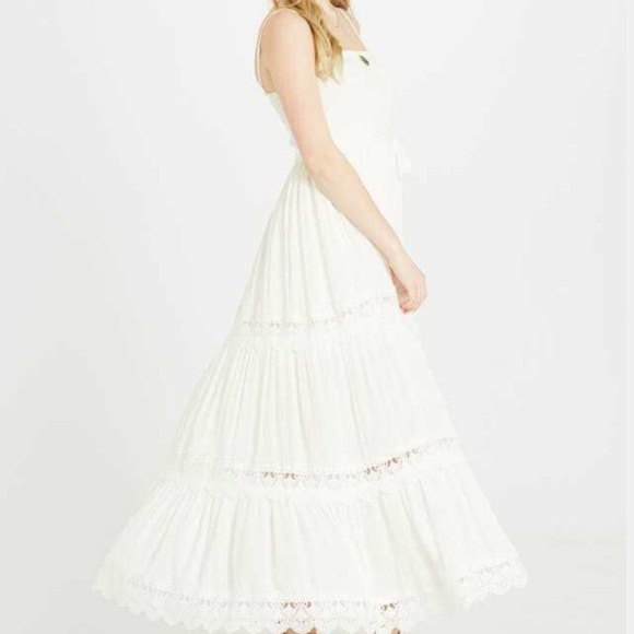 White Lace Maxi Dress - Picture 4 of 8